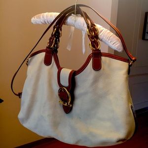 Salvatore Ferragamo white cross body purse